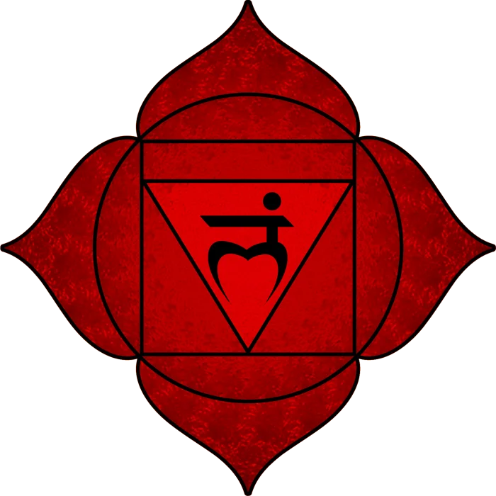 Wurzelchakra (Muladhara) – Chakra-Symbol in Rot